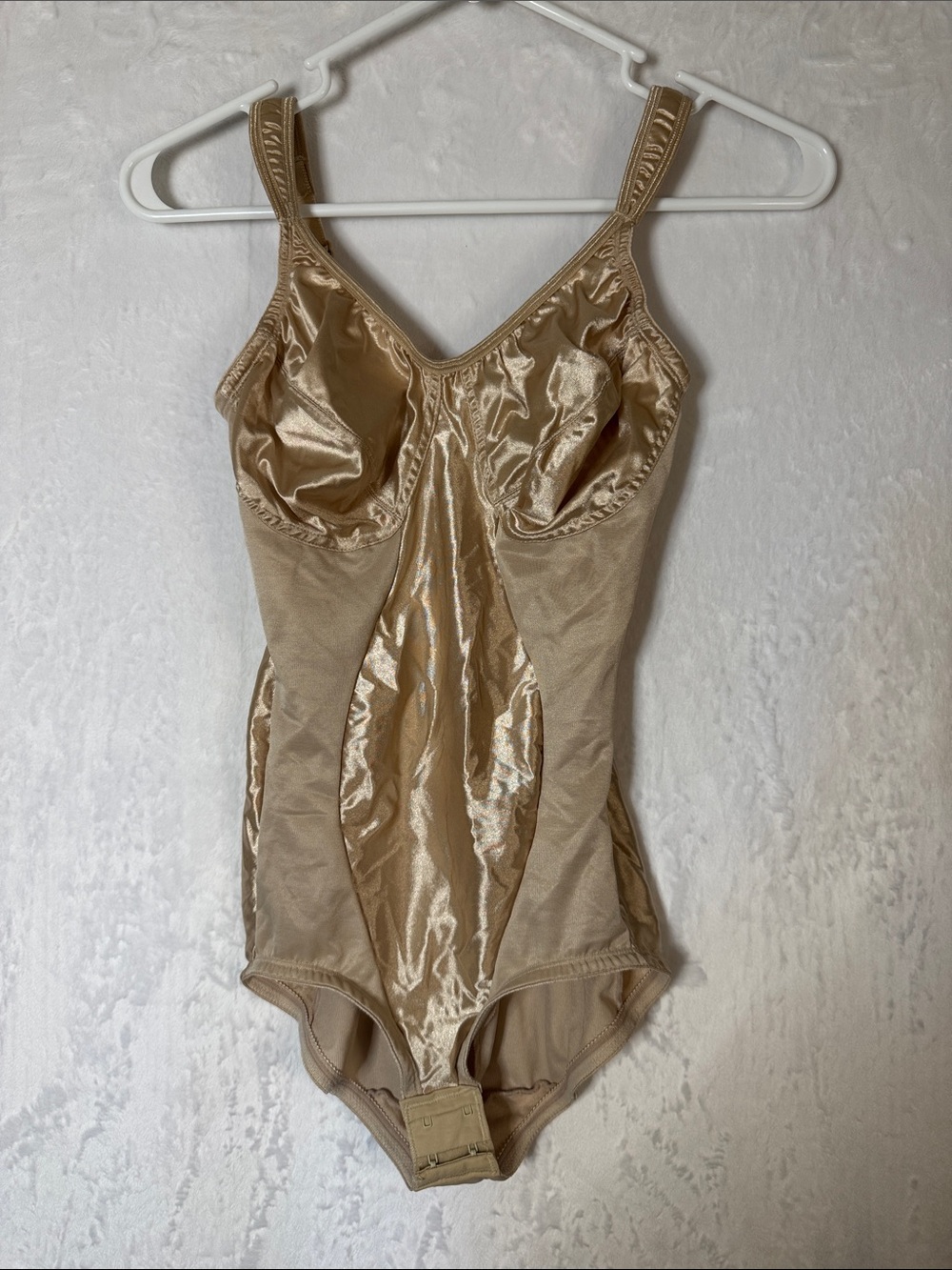 Miraclesuit 36C Shapewear Bodysuit in Shimmering Nude